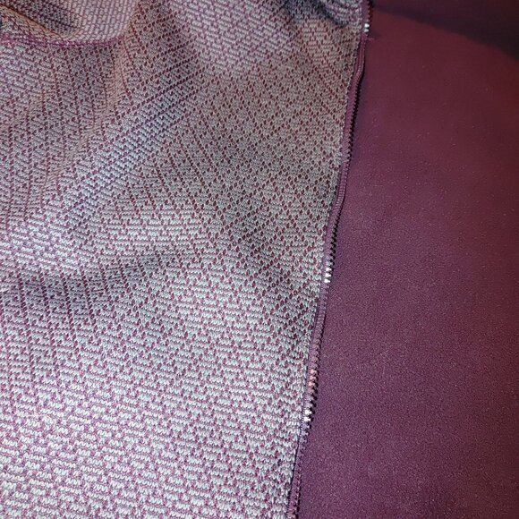 Woolrich XL Coat Women's Lochlyn Fleece Fitted Long Full Zip Jacket Wine - Picture 6 of 11